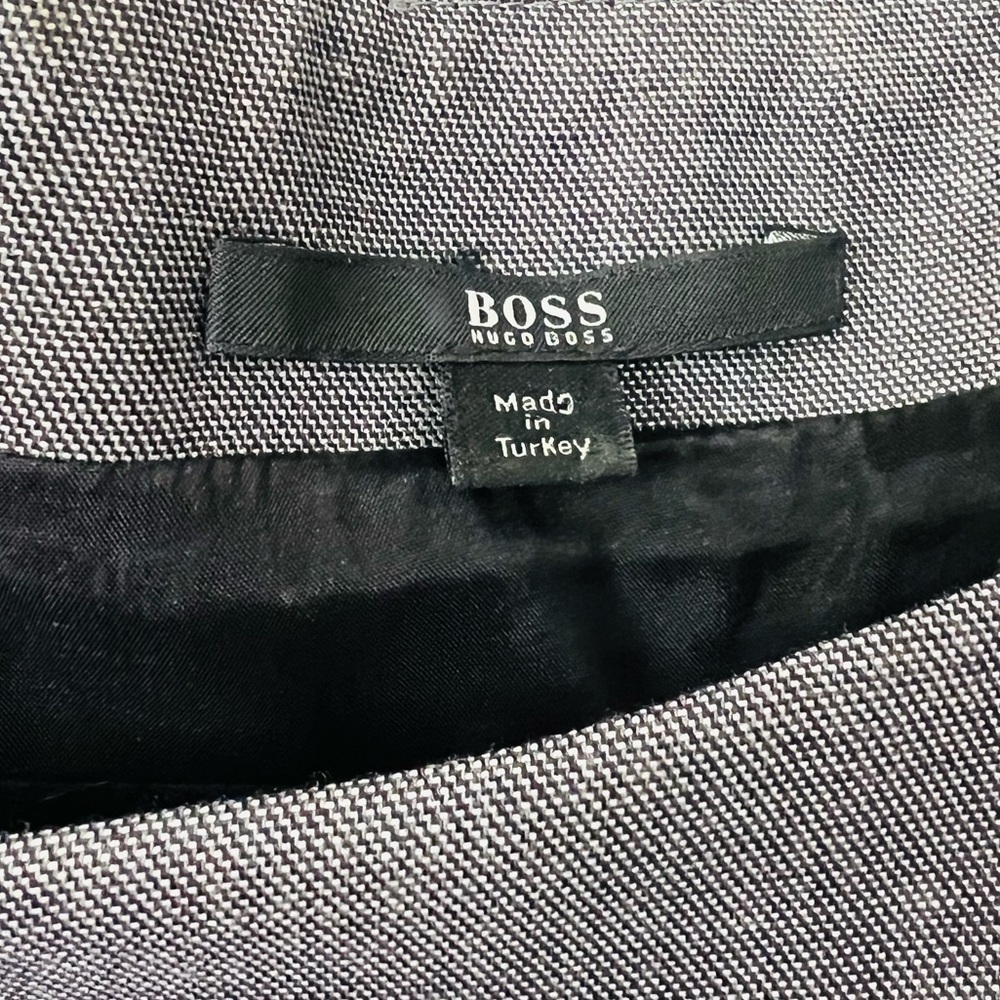 Hugo Boss Daperla Dress Midi Gray Sheath Size 4 - Picture 3 of 12